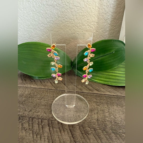 Jewelry - Colorful Gemstone Drop Earrings